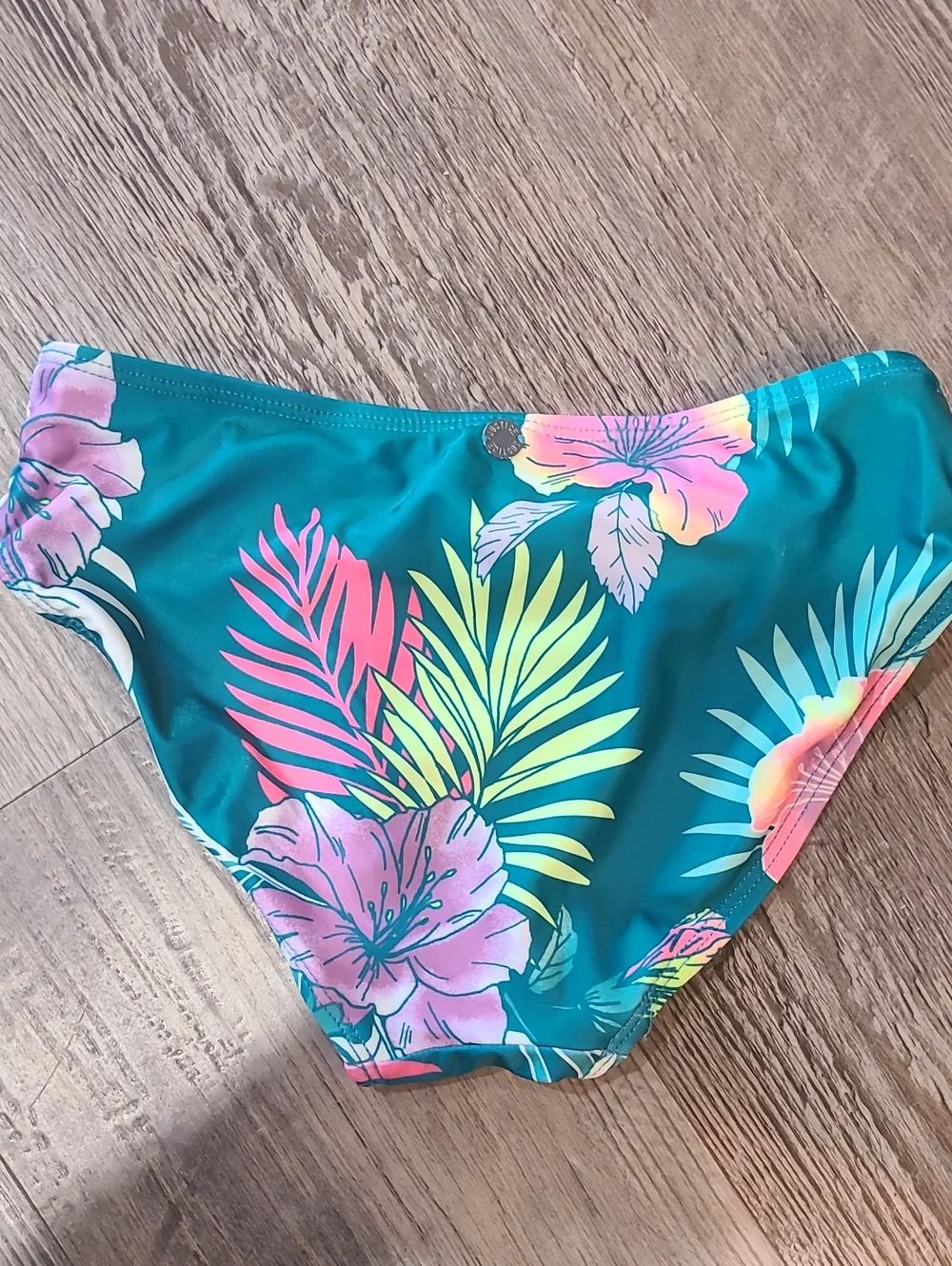 Justice Teal Floral Two-Piece Girls' Bikini Set Size Medium/10